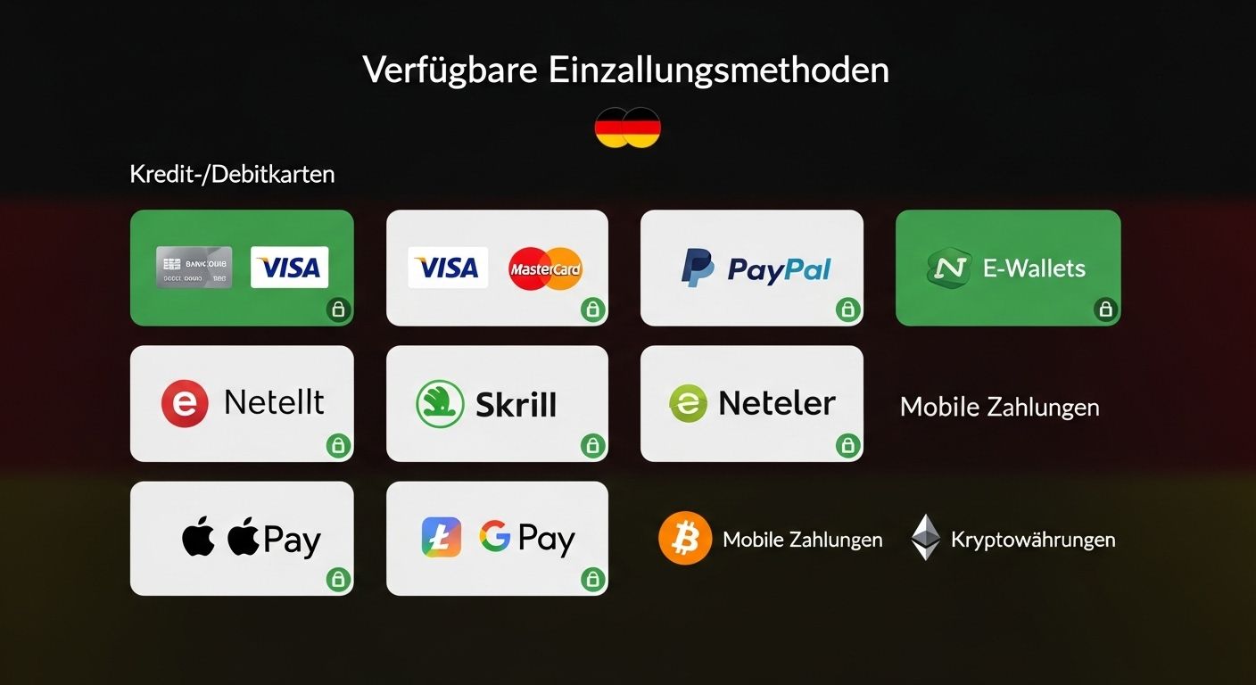 Verfügbare Einzahlungsmethoden deposit limits